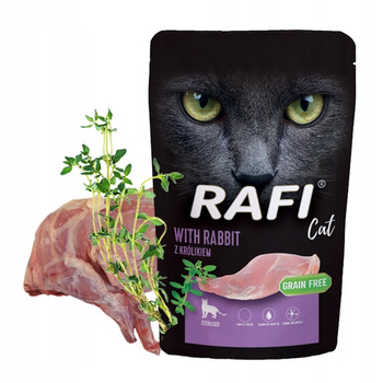 RAFI pasztet Karma dla kotów Sterylizowanych z Królik 100g