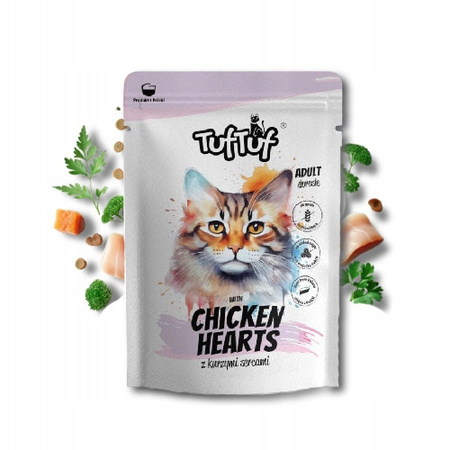 TUF-TUF KOT 100 g Saszetka z Kurzymi sercami