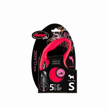 FLEXI New Classic Sznurek 5 m S Czerwona 12kg