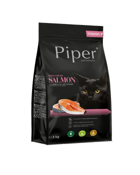 Piper Kot 3 kg Sterylizet z Łososiem sucha karma