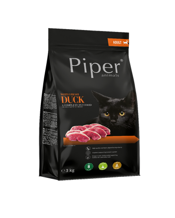 Piper Kot 3 kg ze świeżą Kaczką sucha karma