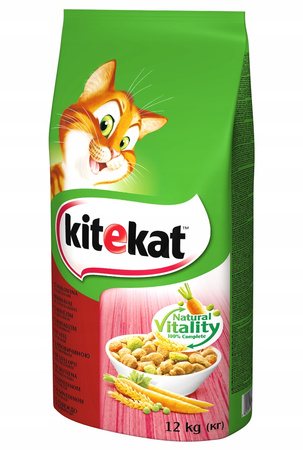 KITEKAT SUCHY 12KG WOŁOWINA Z WARZYWAMI