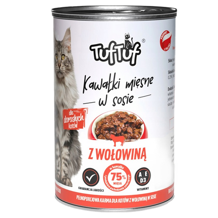 TUF-TUF KOT 415 g z Wołowiną