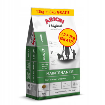 Arion Adult Large Maintenance Chicken 12 kg +3kg