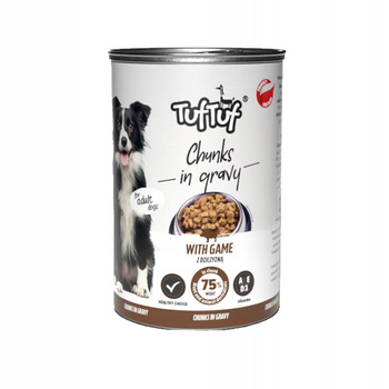 TUF-TUF PIES 415 g Kawałki Mięsne z Dziczyzną