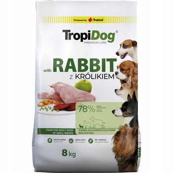 TROPIDOG Premium Adult S RABBIT&RICE 8kg