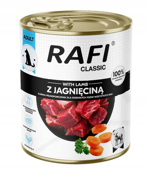 Mokra karma dla psa Rafi Classic z jagnięciną 800 g